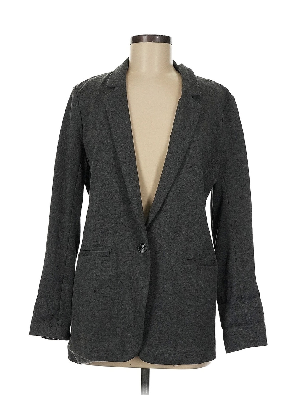 Banana Republic Dark Gray Single-Button Blazer